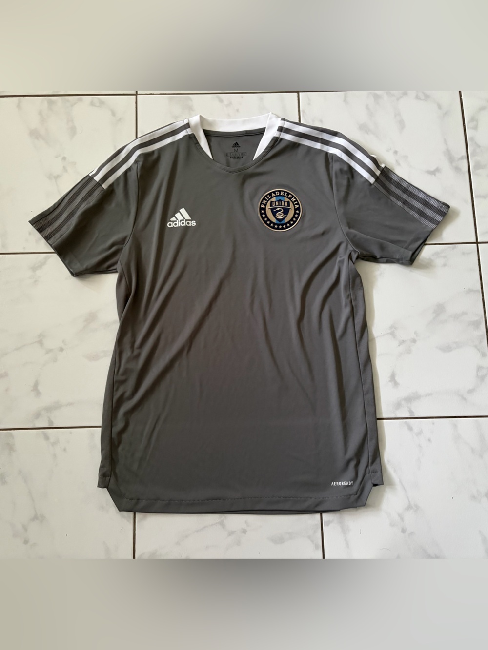 Philadelphia Union Adidas Soccer Jersey Kit Grey 2019 MLS Medium